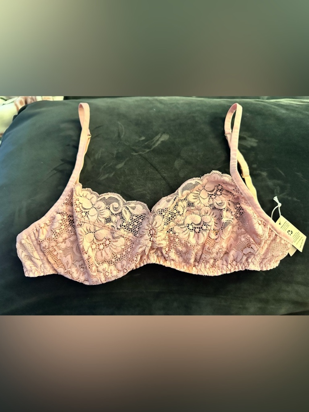 NWT HAH We Are Adjustable Floral Lace Underwire Bra in Dusty Rose